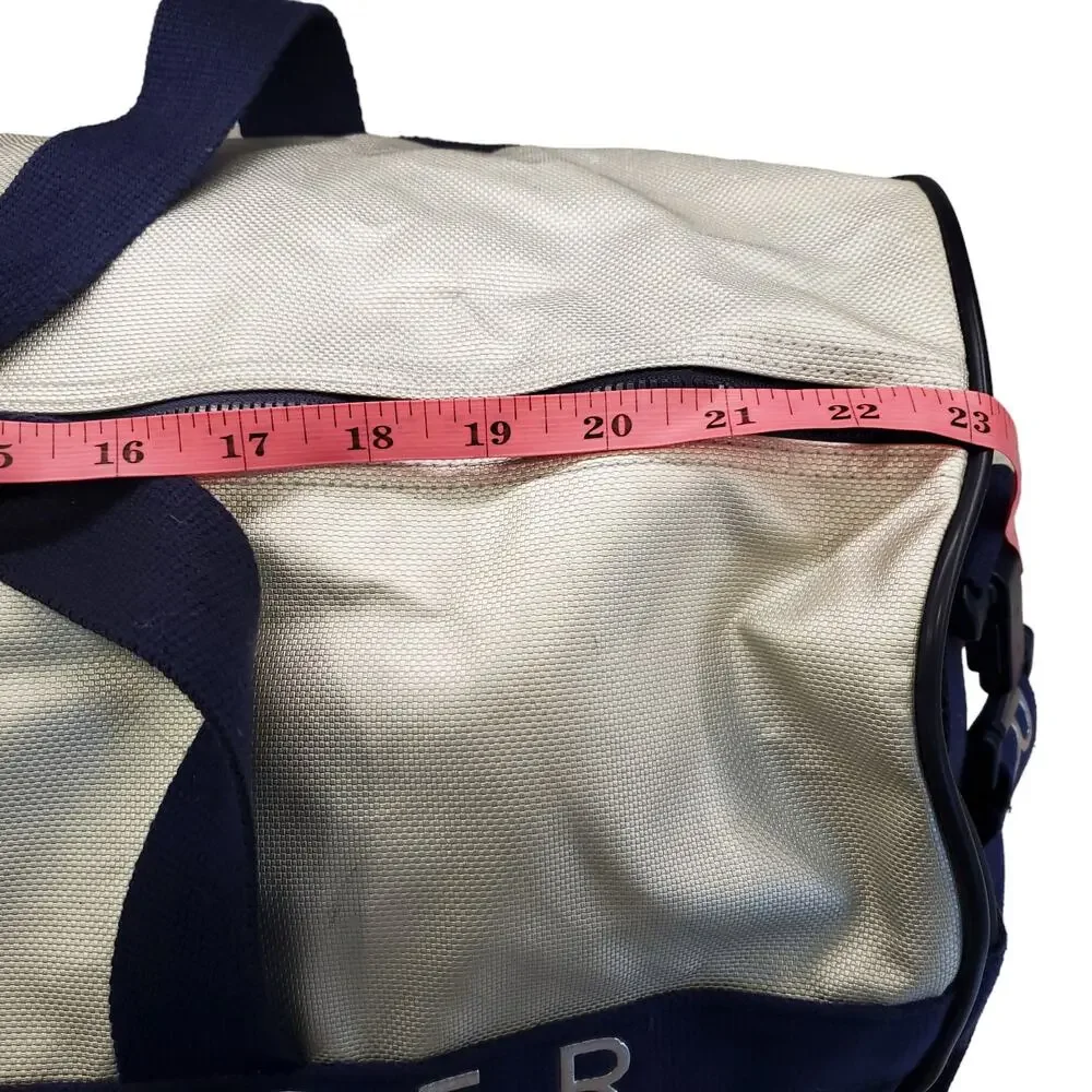 Tommy Hilfiger Color Block Spell Out Logo Flag Duffle Gym Bag Large Vintage 90s